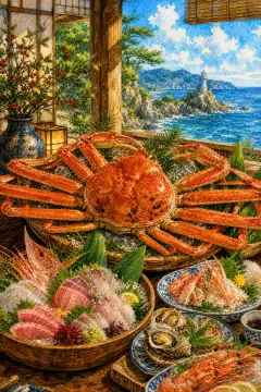 松葉ガニと海鮮