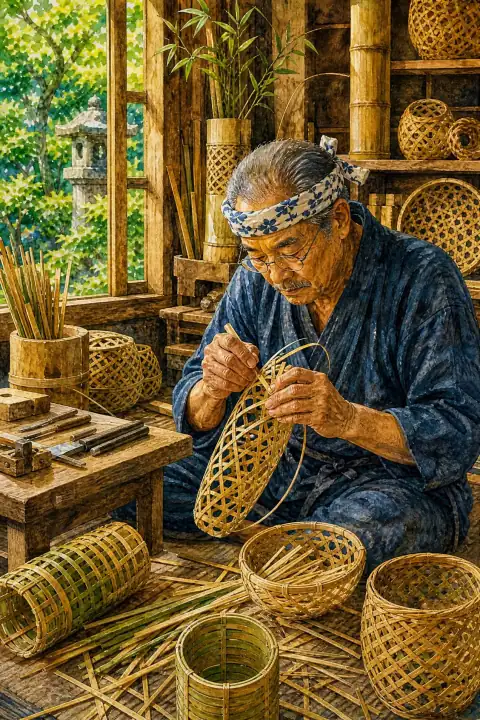 Traditional Crafts of Sunpu (including Suruga Sen-suji bamboo weaving)