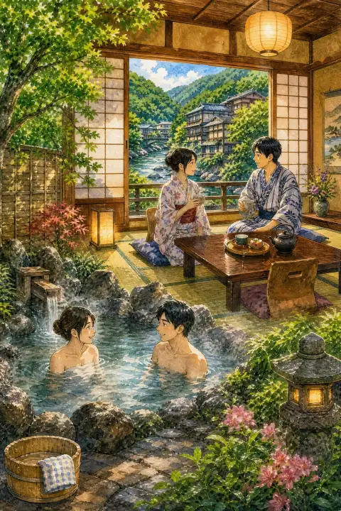 入住温泉旅馆