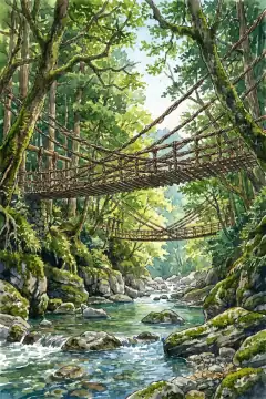 奥祖谷二重かずら橋