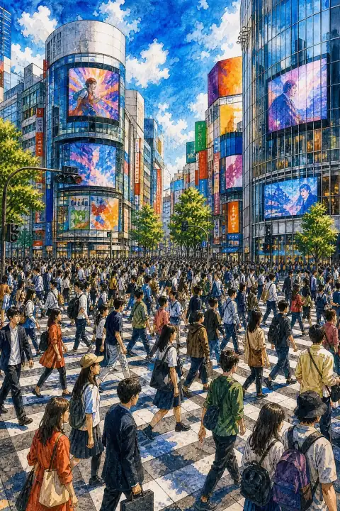 涩谷全向十字路口