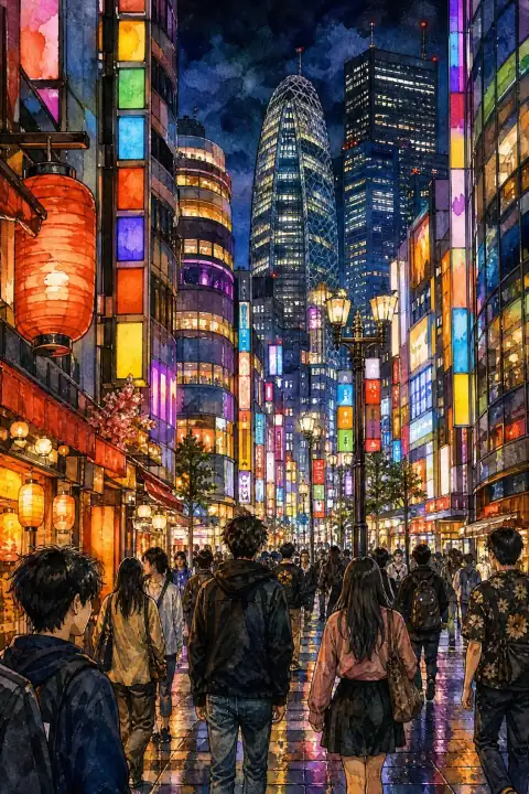 Shinjuku Neon District and Kabukicho