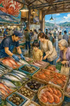 Sakaiminato Seafood Market