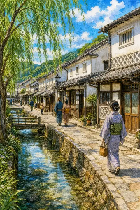 Kurayoshi White-Walled Storehouses