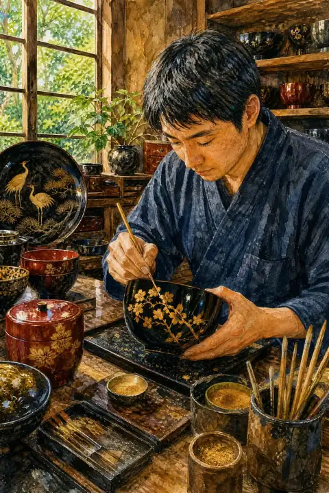 Kishu Lacquerware and Maki-e Experience