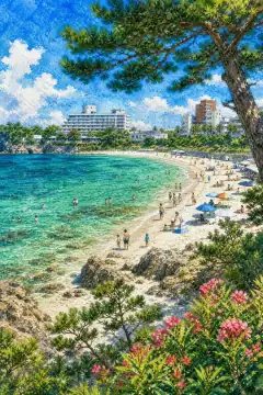 白良浜 (Shirarahama Beach)