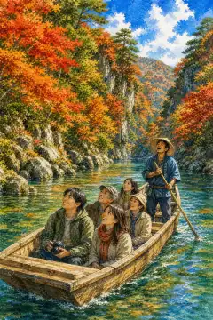 最上川泛舟