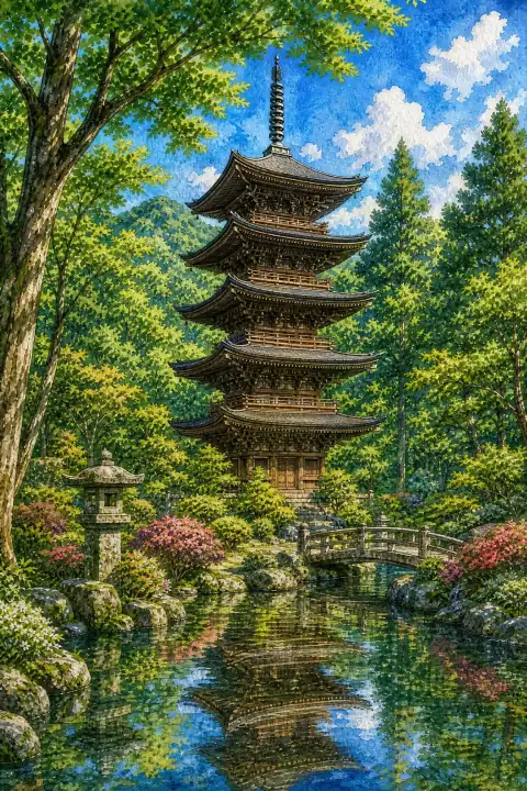 瑠璃光寺五重塔