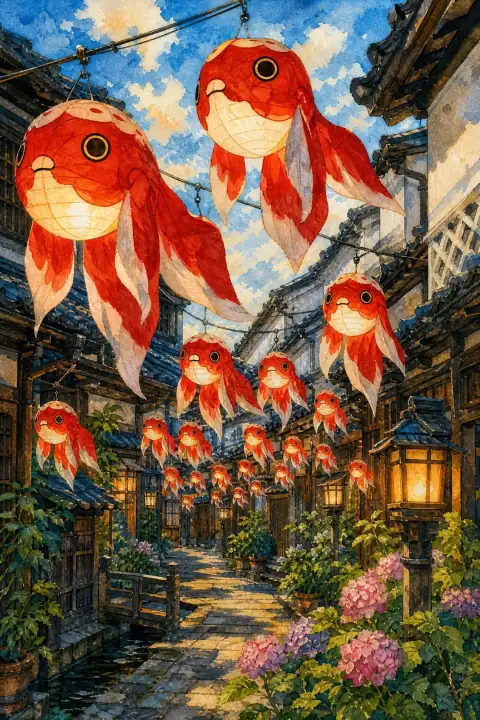Yanai Goldfish Lanterns