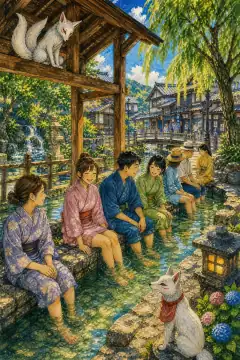 Footbaths and Therapeutic Stays at Yuda Onsen